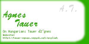 agnes tauer business card